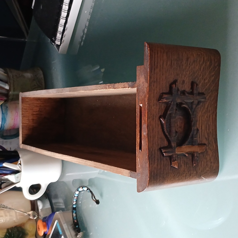 Vintage wood sewing drawer